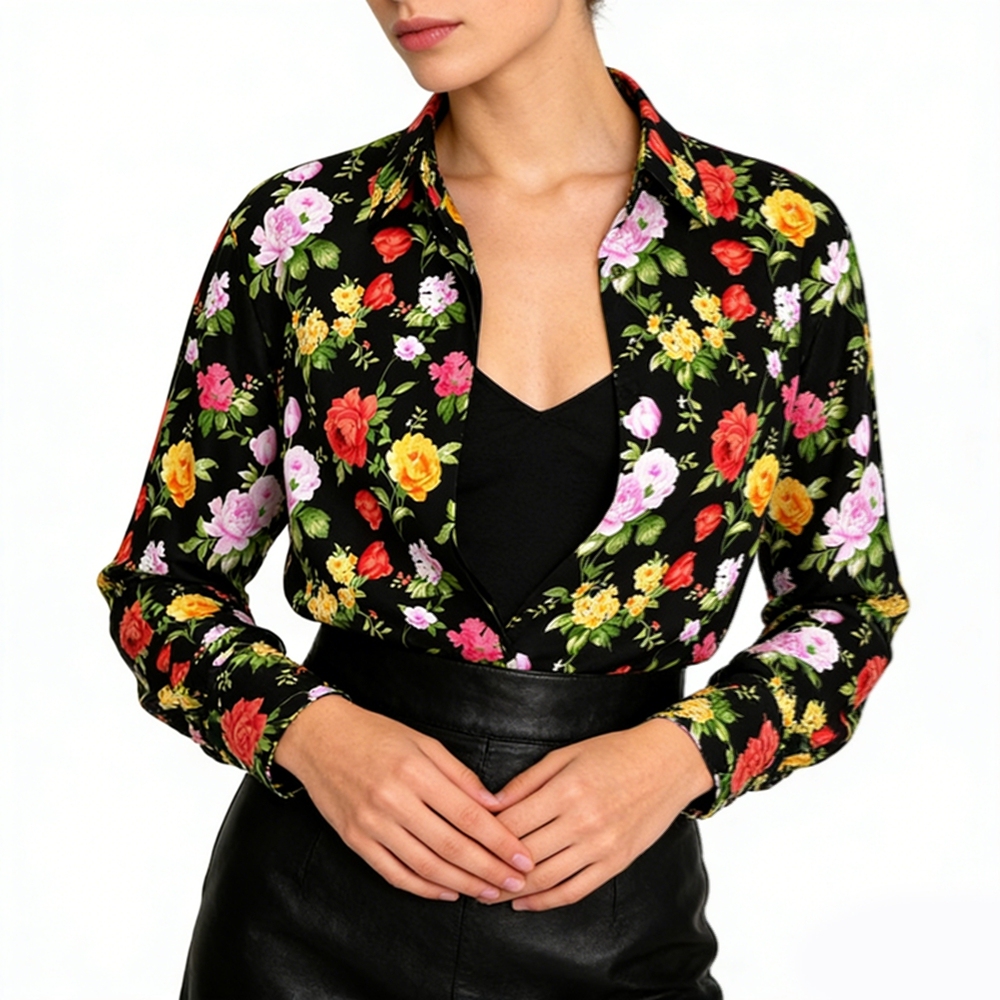 Women's Silk Floral Shirts