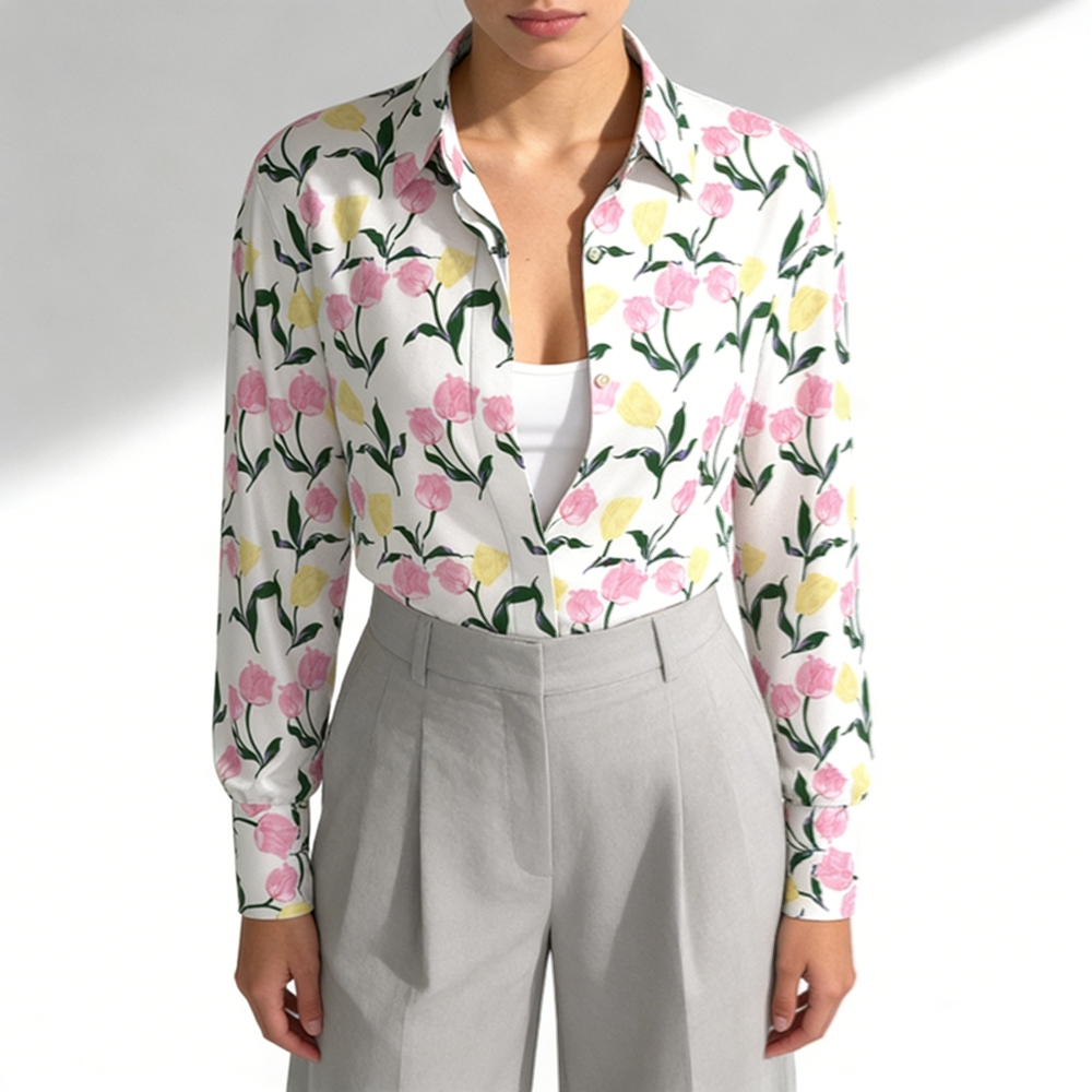 Women's Silk Floral Shirts