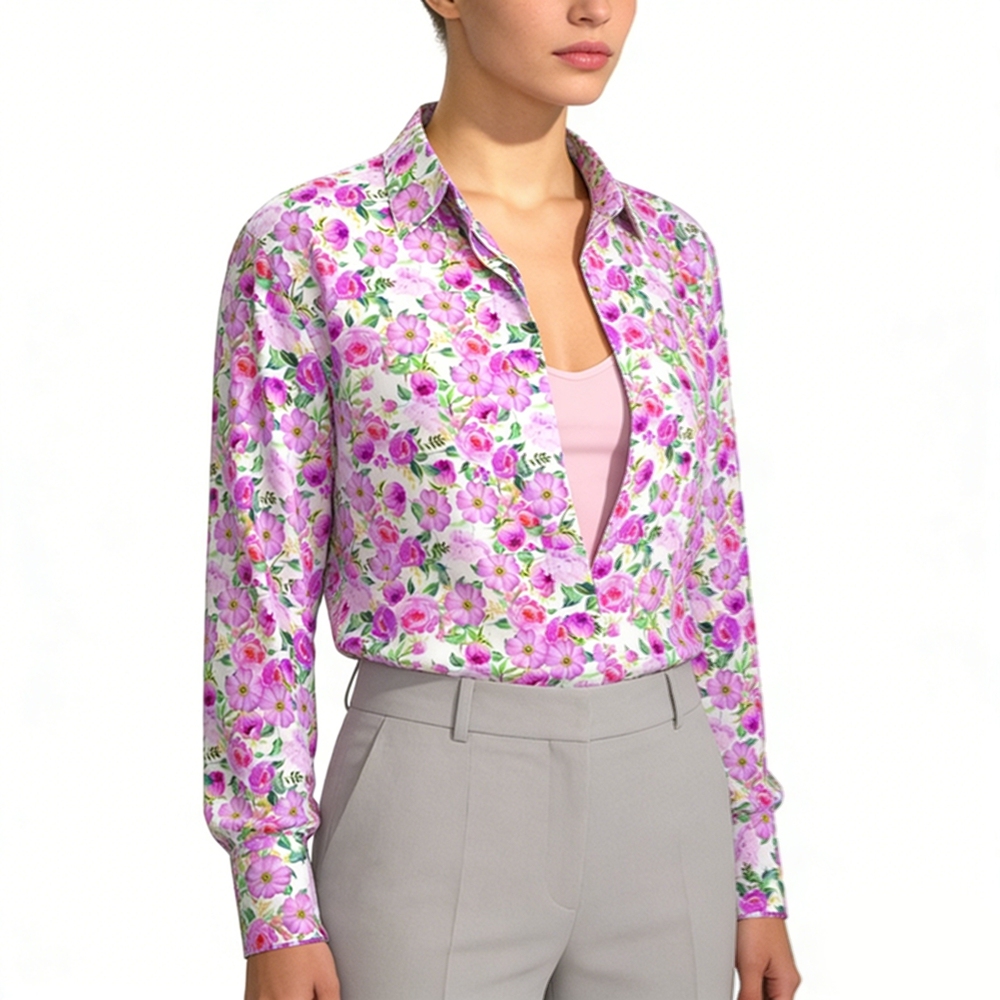 Women's Silk Floral Shirts