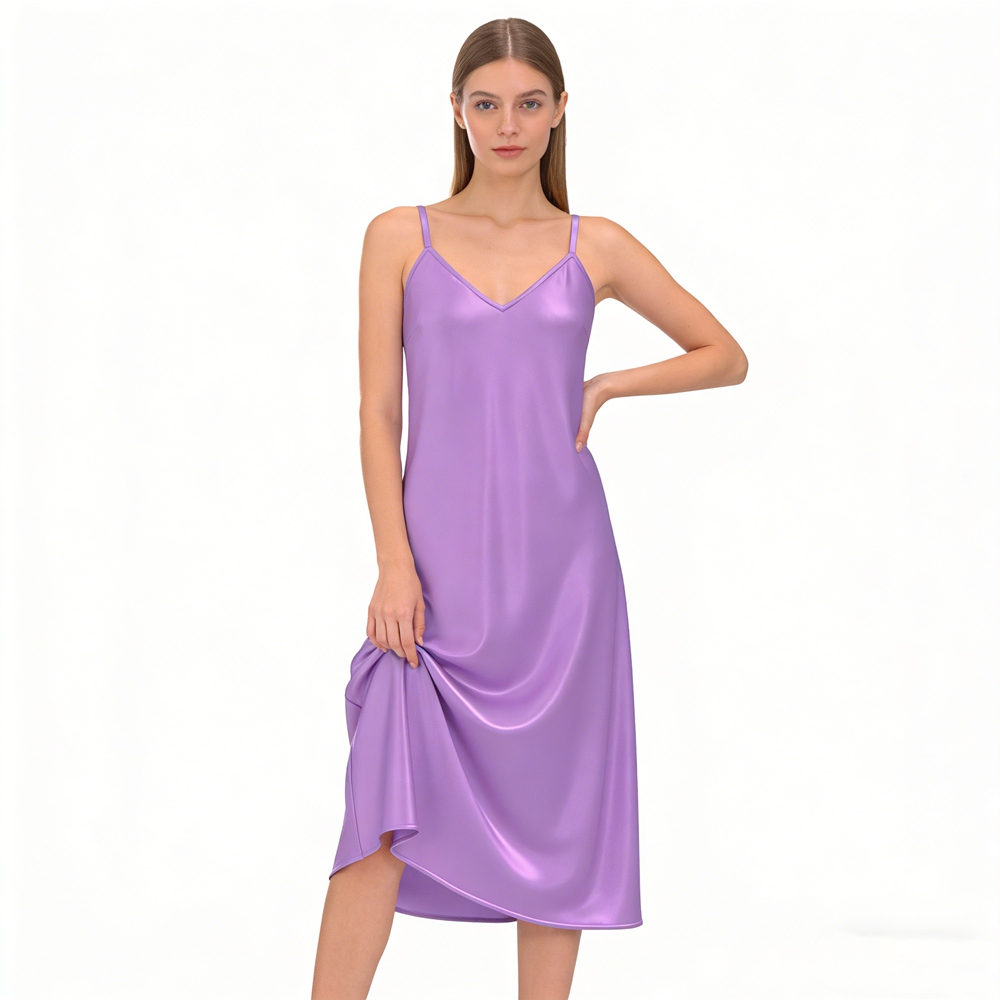 Women's 100% Pure Mulberry Silk Charmeuse Slip Dress Bias Cut Women's 100% Pure Mulberry Silk Charmeuse Slip Dress Bias Cut