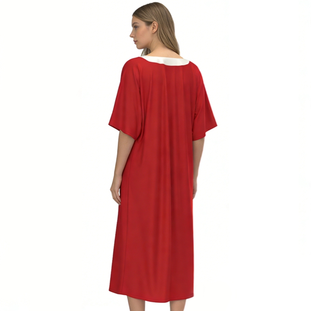 Red Silk Kaftan For Women
