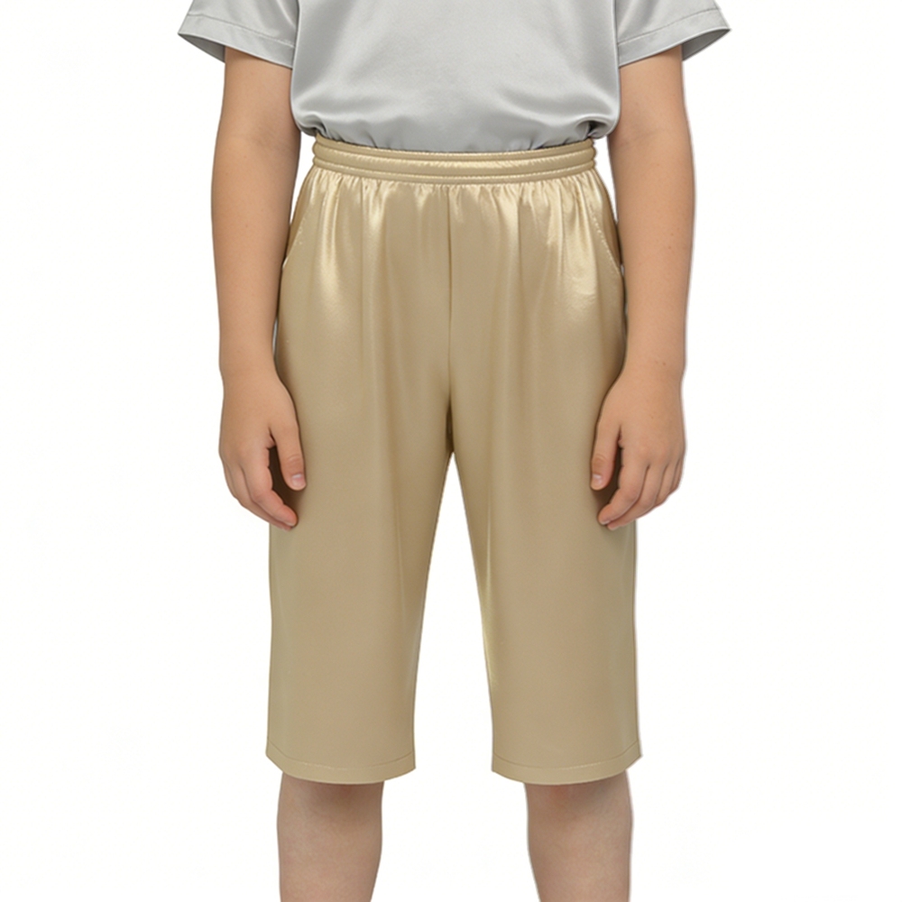 Boy's 100% Mulberry Silk Below Knee Shorts Size 7 8 10 12 14 Year Old