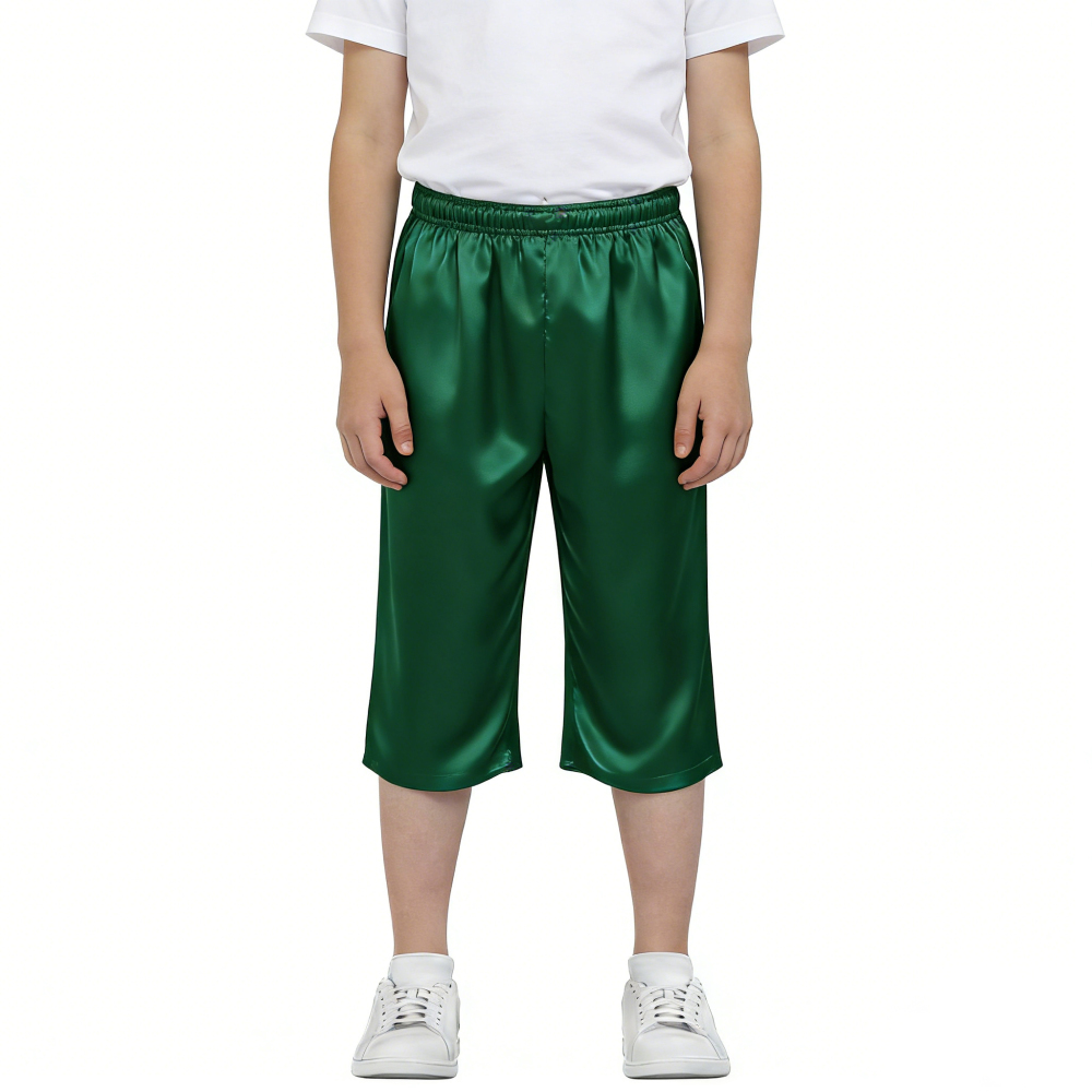 Boy's 100% Mulberry Silk Below Knee Shorts Size 7 8 10 12 14 Year Old