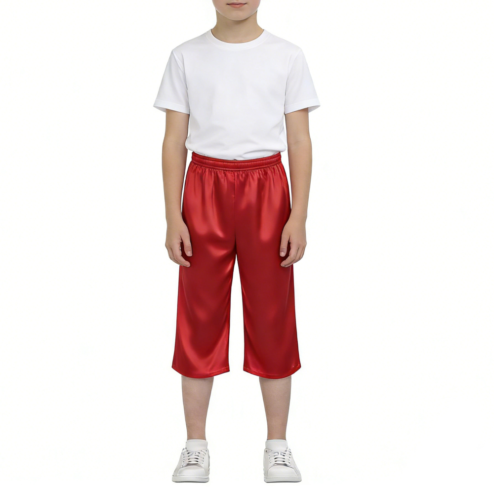 Boy's 100% Mulberry Silk Below Knee Shorts Size 7 8 10 12 14 Year Old