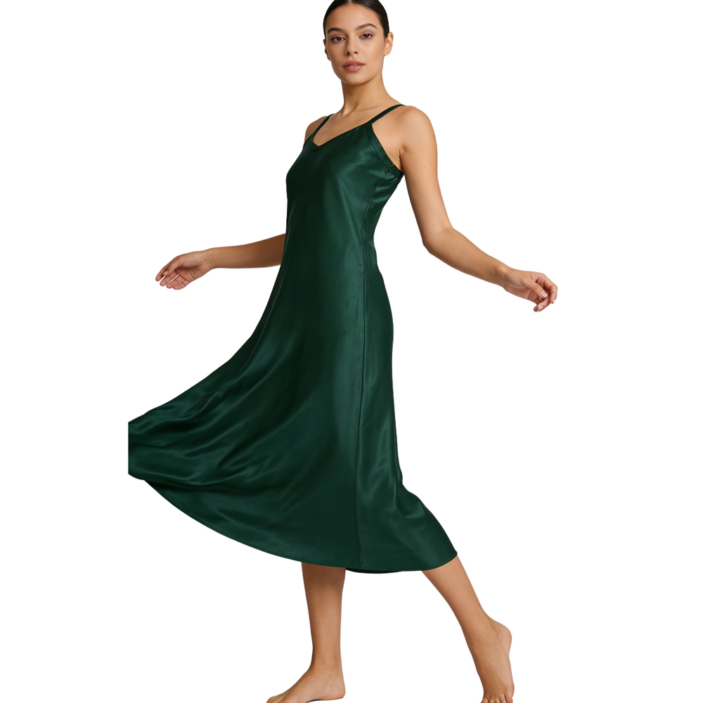 Silk Wide Strap Dresses