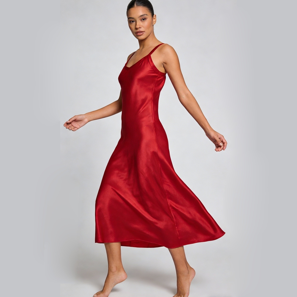 Silk Wide Strap Dresses