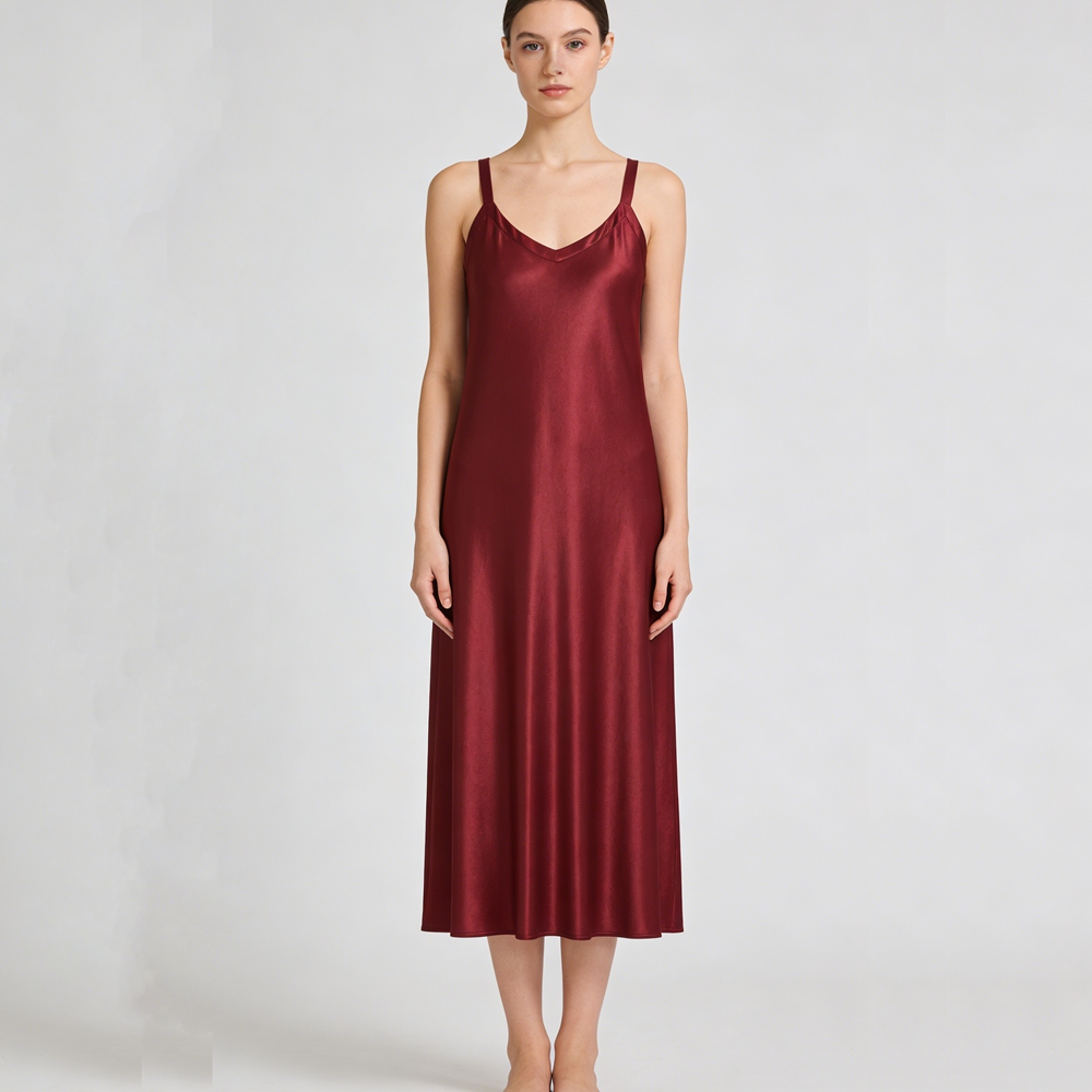 thick strap silk dress Leely Women Dusty Blue Satin A Line Long Evening Dress Thick Straps Ruched Formal Dress
