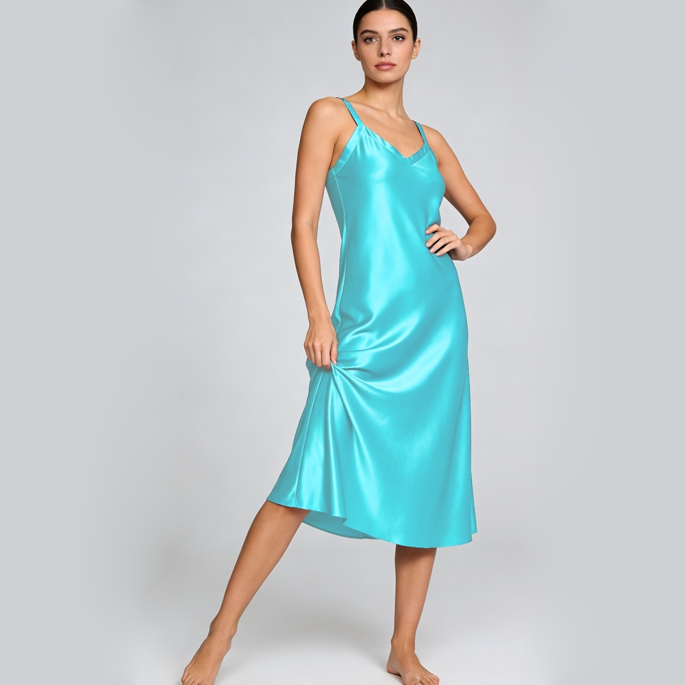 Silk Wide Strap Dresses