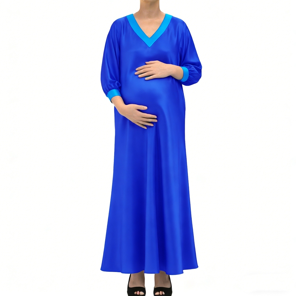 Maternity Silk Lounge Dress
