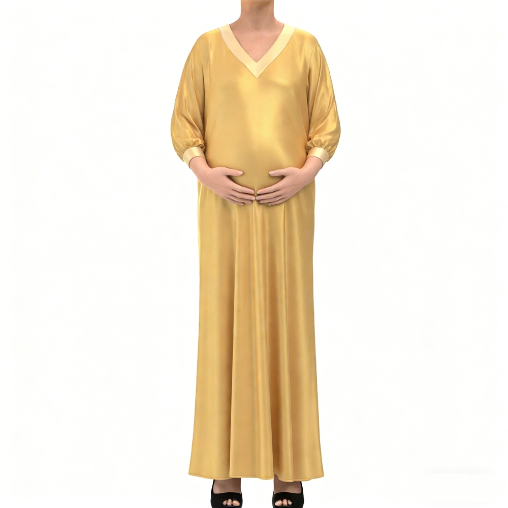 Maternity Silk Lounge Dress