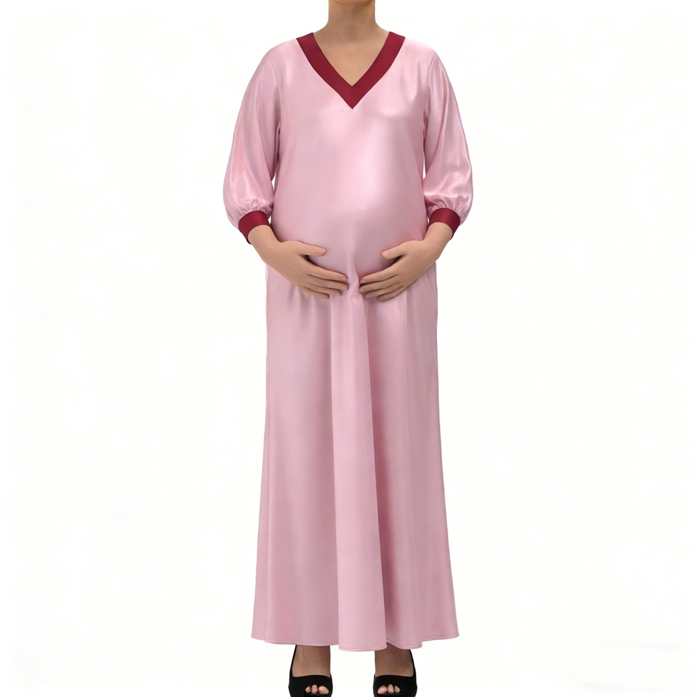 Maternity Silk Lounge Dress