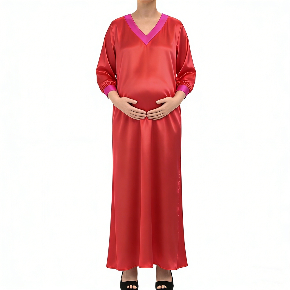 Maternity Silk Lounge Dress