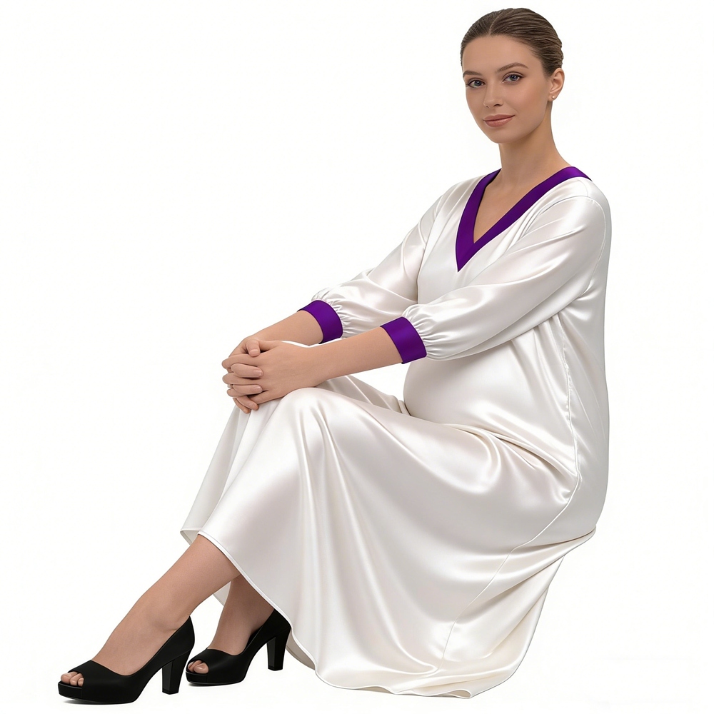 Maternity Silk Lounge Dress