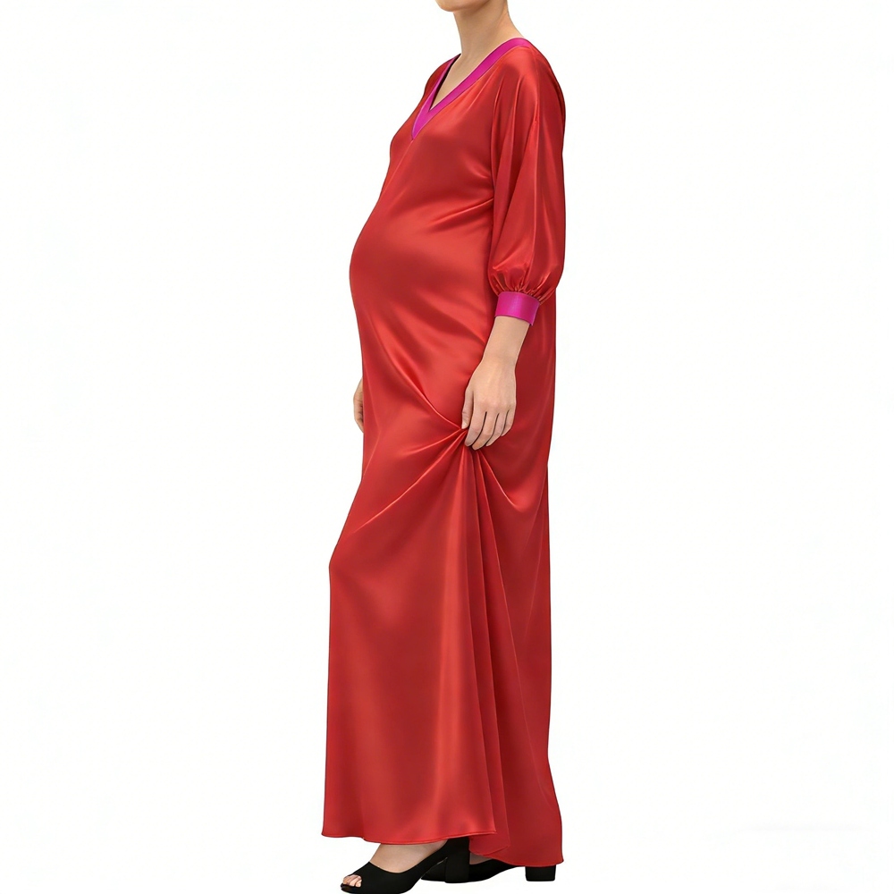 Maternity Silk Lounge Dress