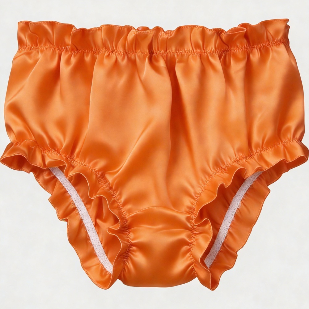 Women's Ruffled High Waist 100% Silk Panties