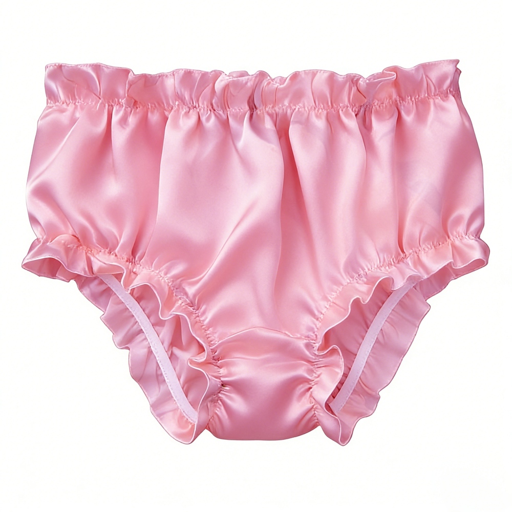 Women's Ruffled High Waist 100% Silk Panties
