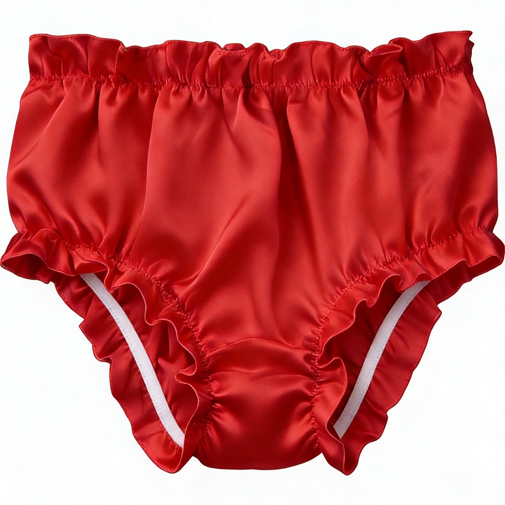Women's Ruffled High Waist 100% Silk Panties