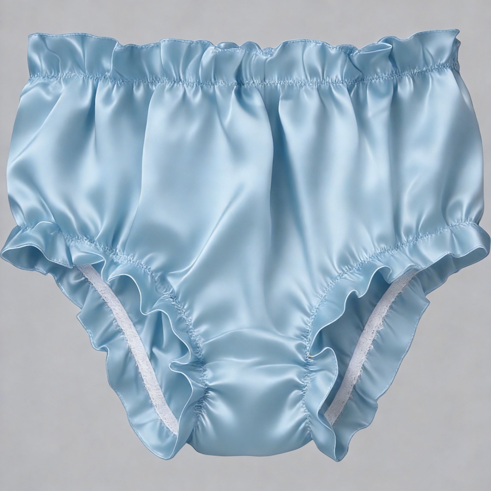Women's Ruffled High Waist 100% Silk Panties