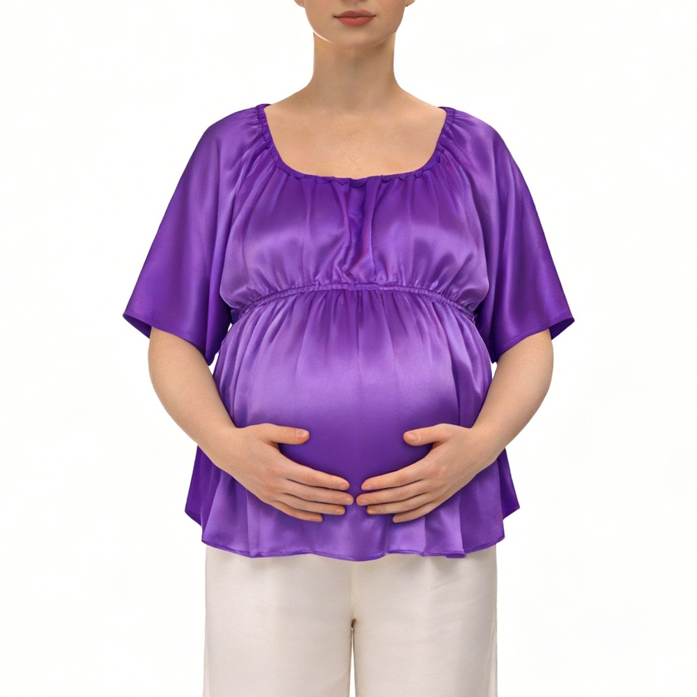 100% Mulberry Silk Maternity Blouse