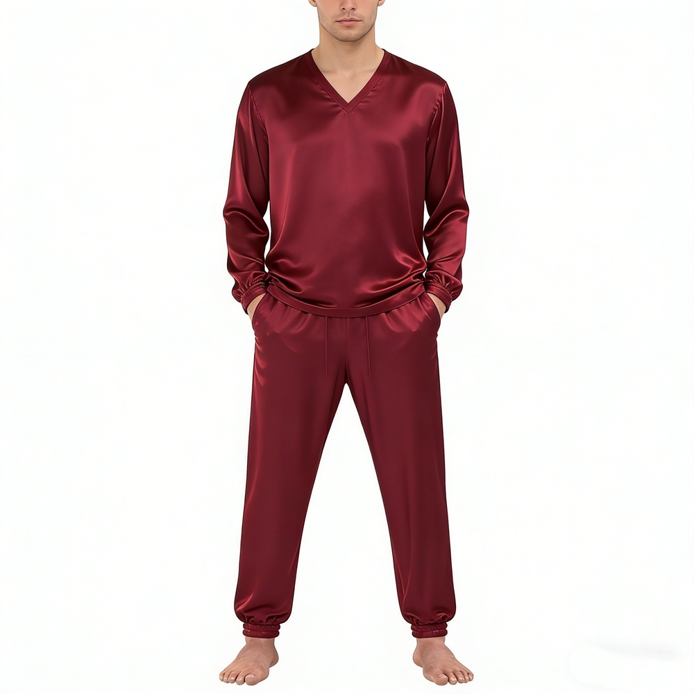 Men's 100% Mulberry Silk Jogger Pants