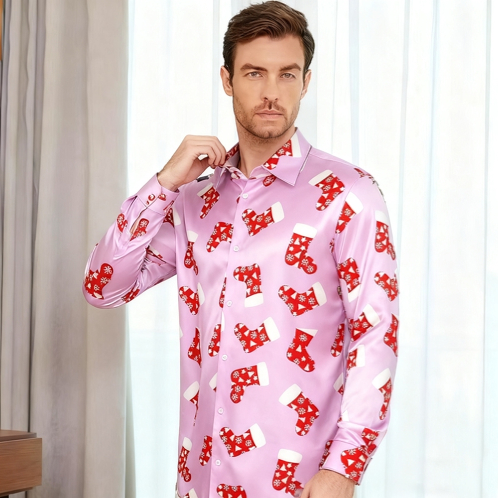 Men's Silk Christmas Shirts