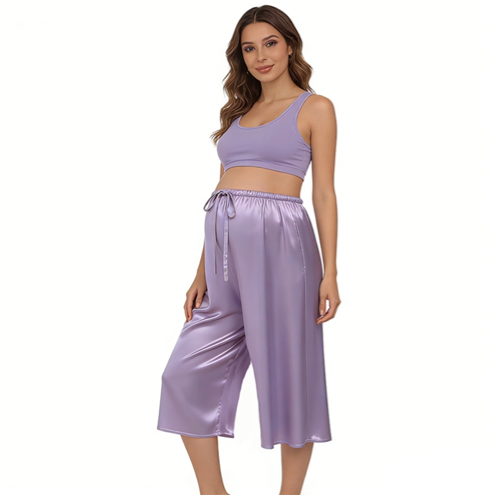Maternity Silk Capri Pants