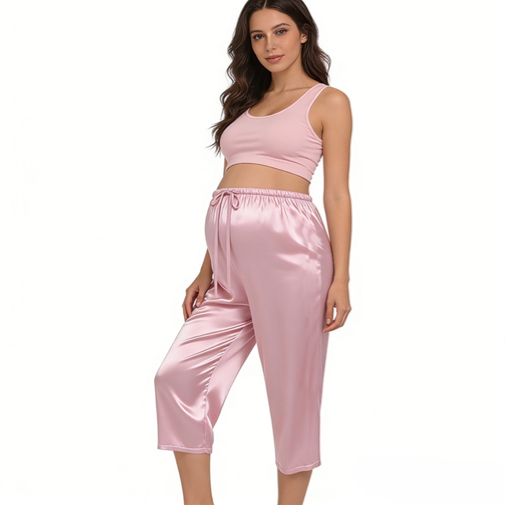 Maternity Silk Capri Pants