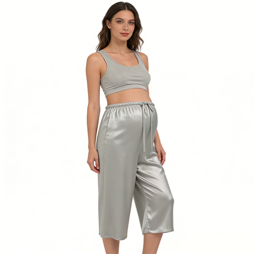 Maternity Silk Capri Pants