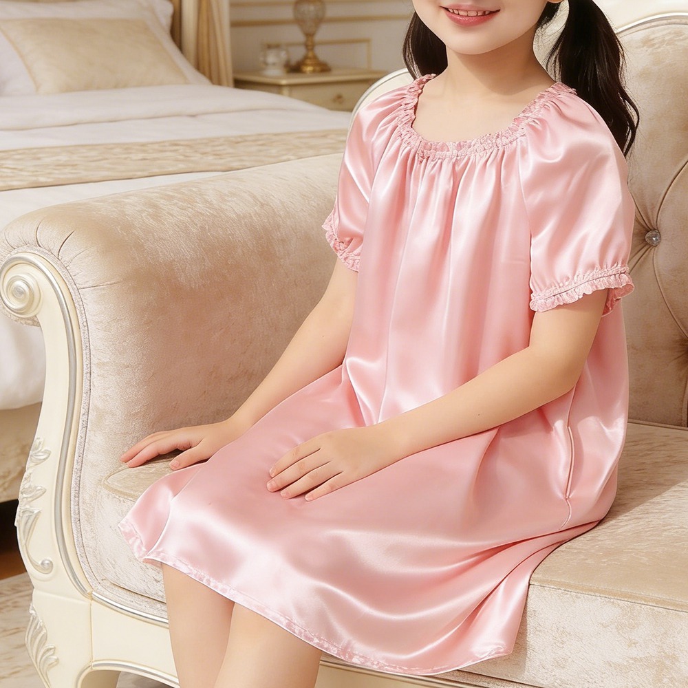 Girl's Pure Mulberry Silk Nightgown