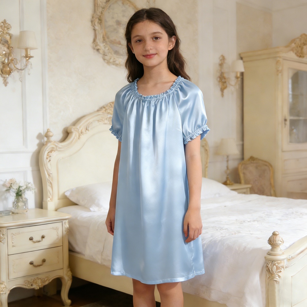 Girl's Pure Mulberry Silk Nightgown
