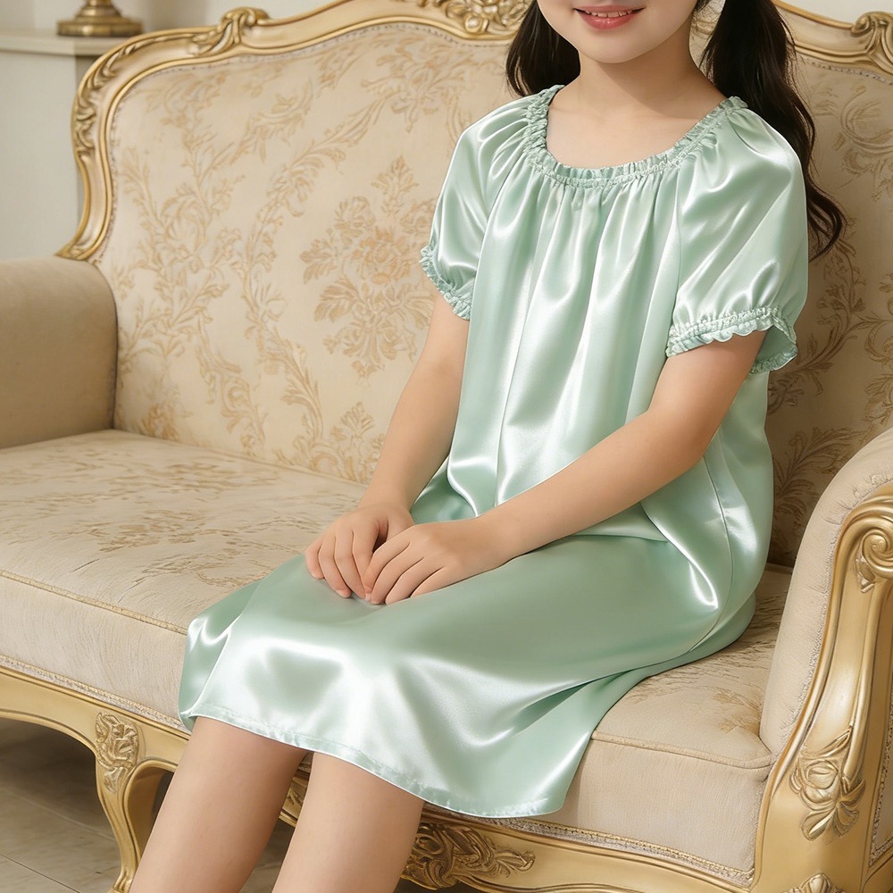 Girl's Pure Mulberry Silk Nightgown
