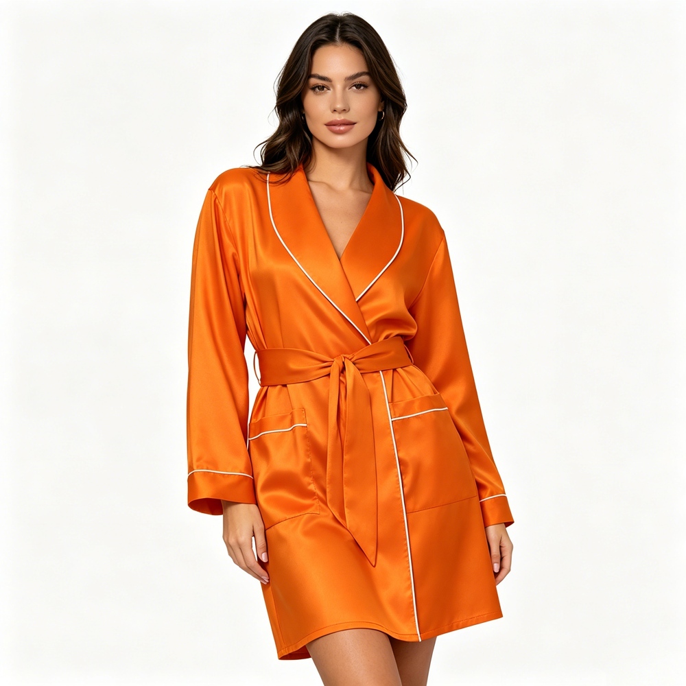 Women's Short Silk Robe