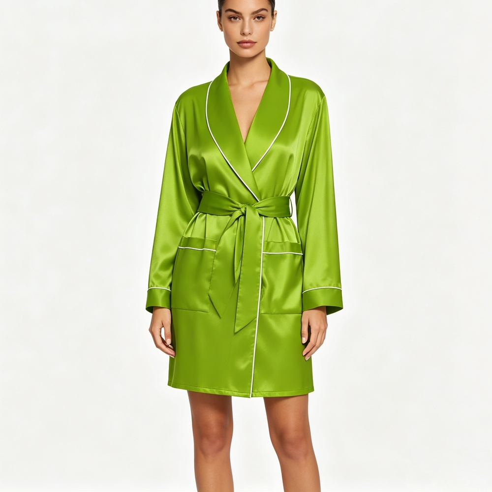 Women's Short Silk Robe