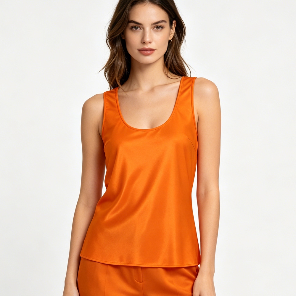 Women's Low Neck Silk Tank Top