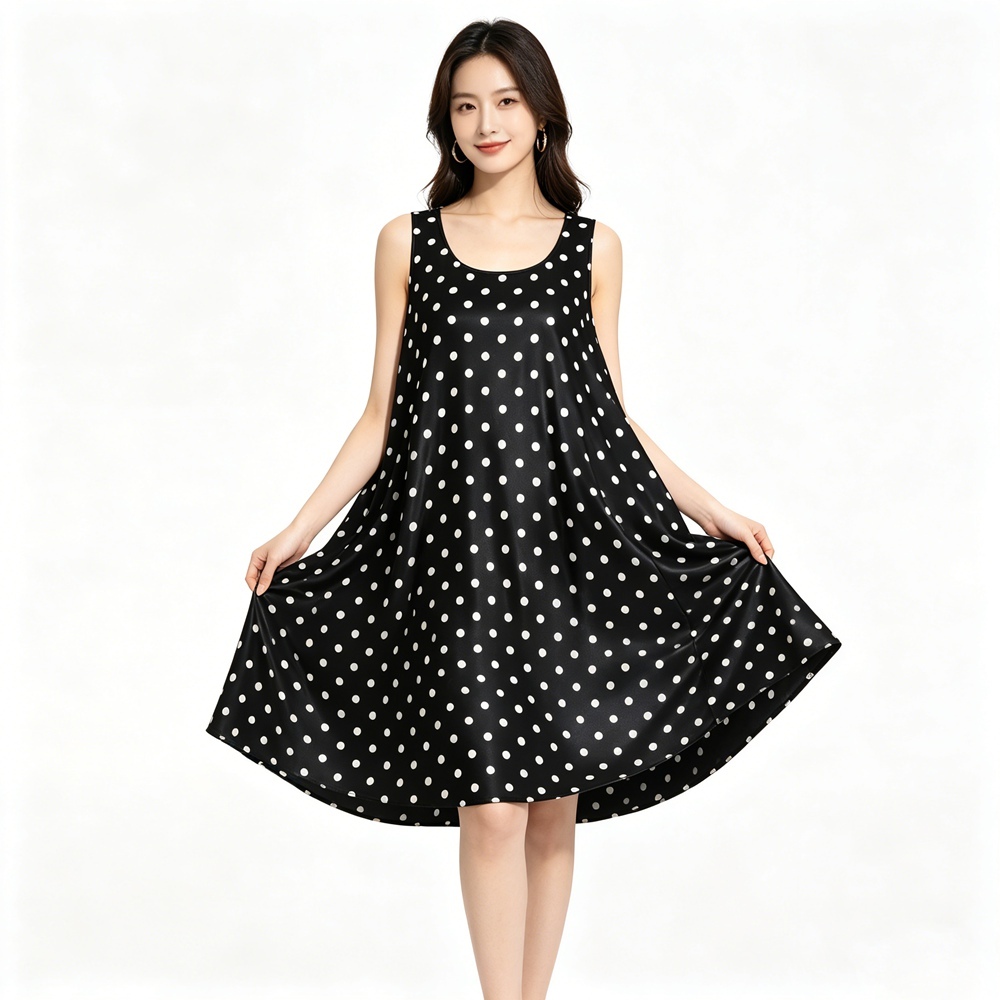 Polka Dot Silk Dress
