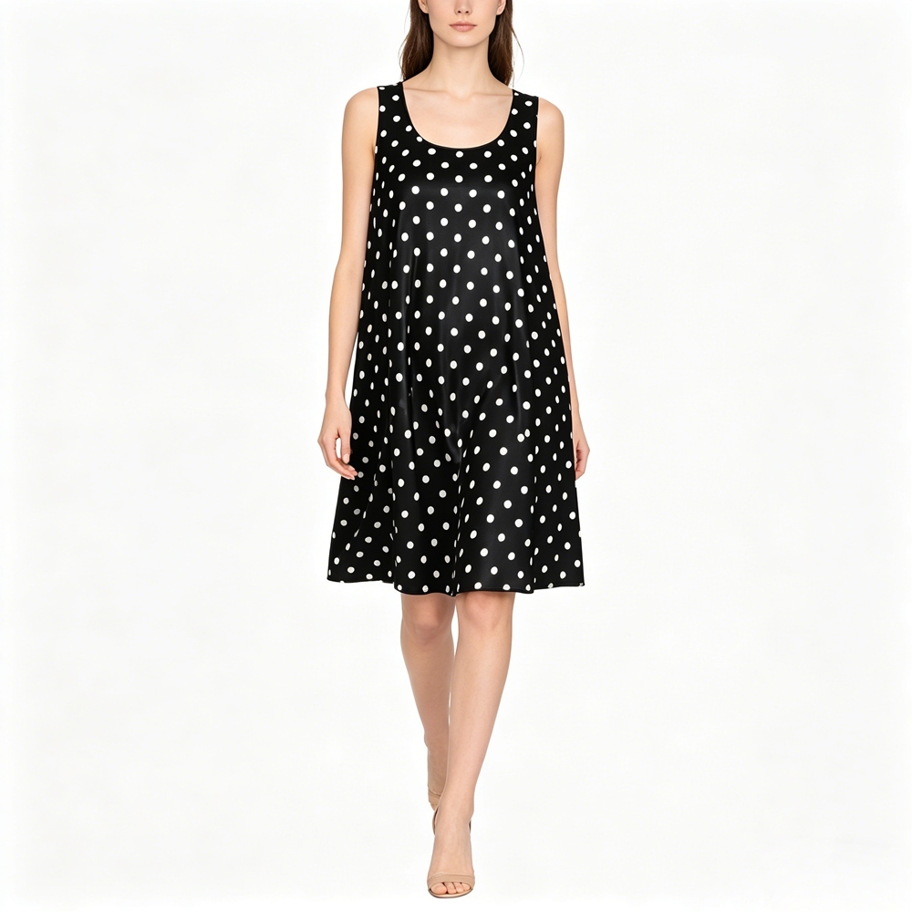 Polka Dot Silk Dress