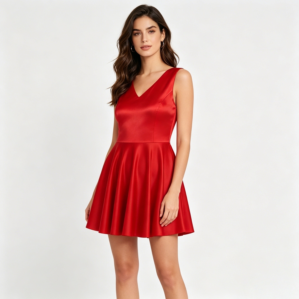 Silk Skater Dress For Women