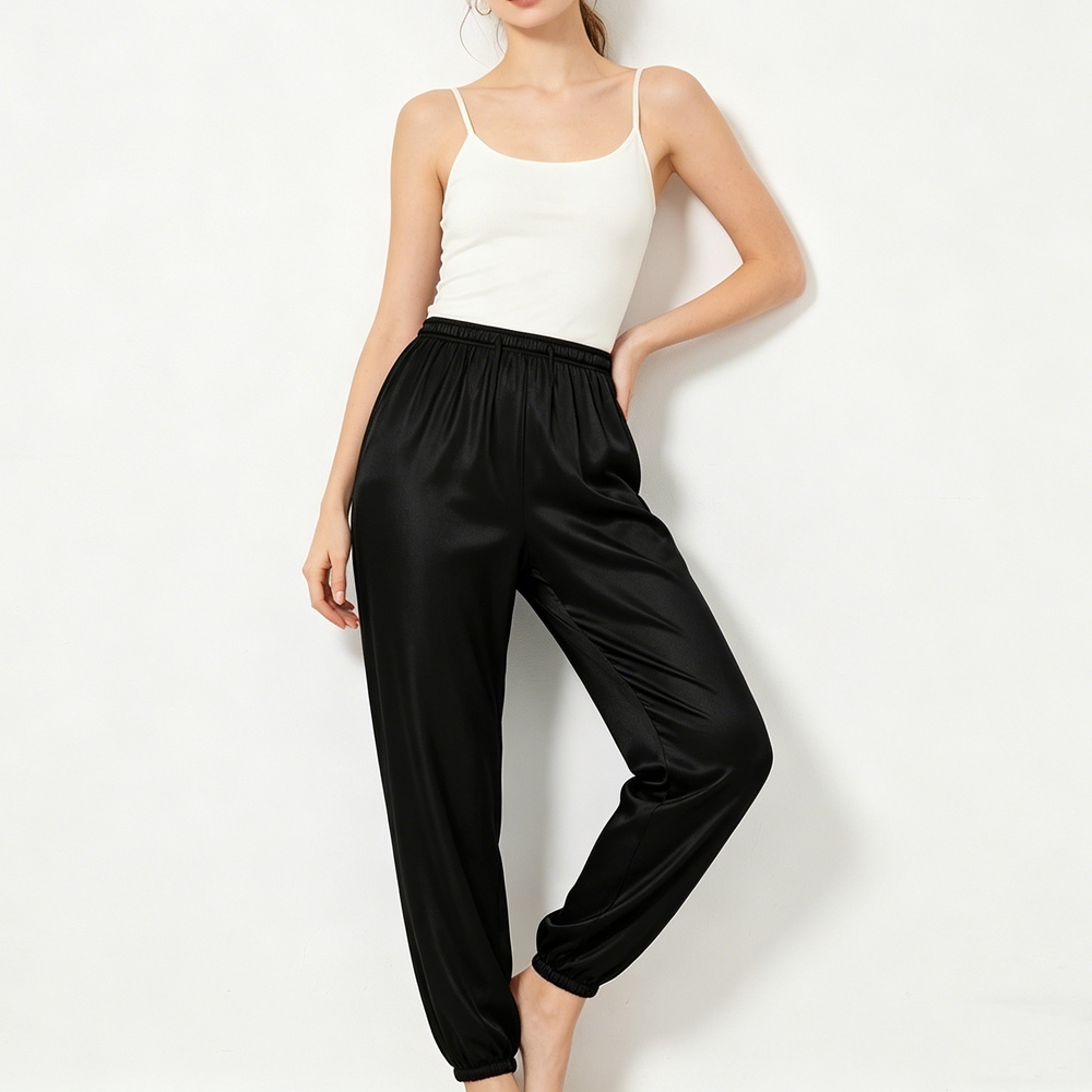 Silk Jogger Pants Womens