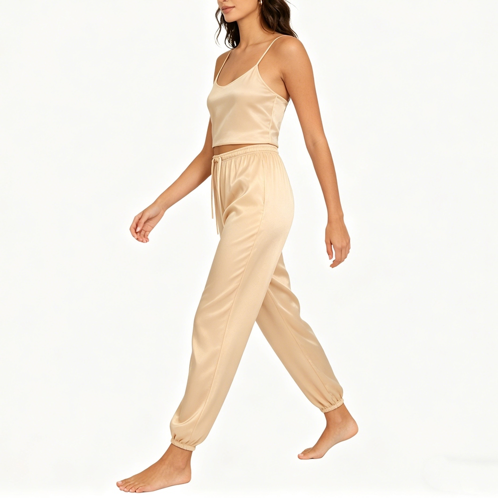Silk Jogger Pants Womens