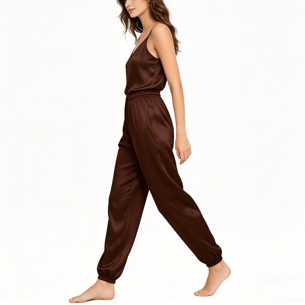 Silk Jogger Pants Womens