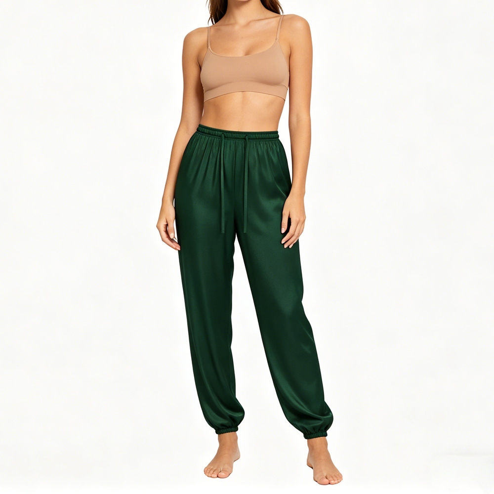 Silk Jogger Pants Womens