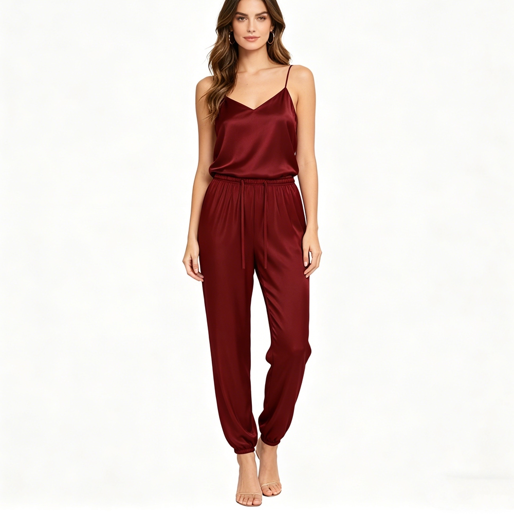 Silk Jogger Pants Womens