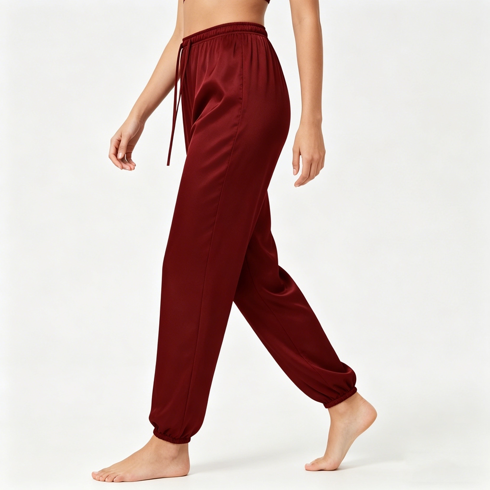 Silk Jogger Pants Womens