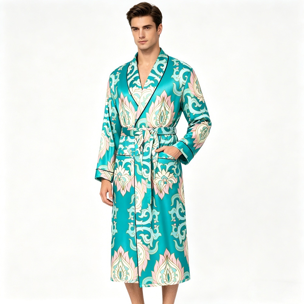 Men's Vintage Silk Robe