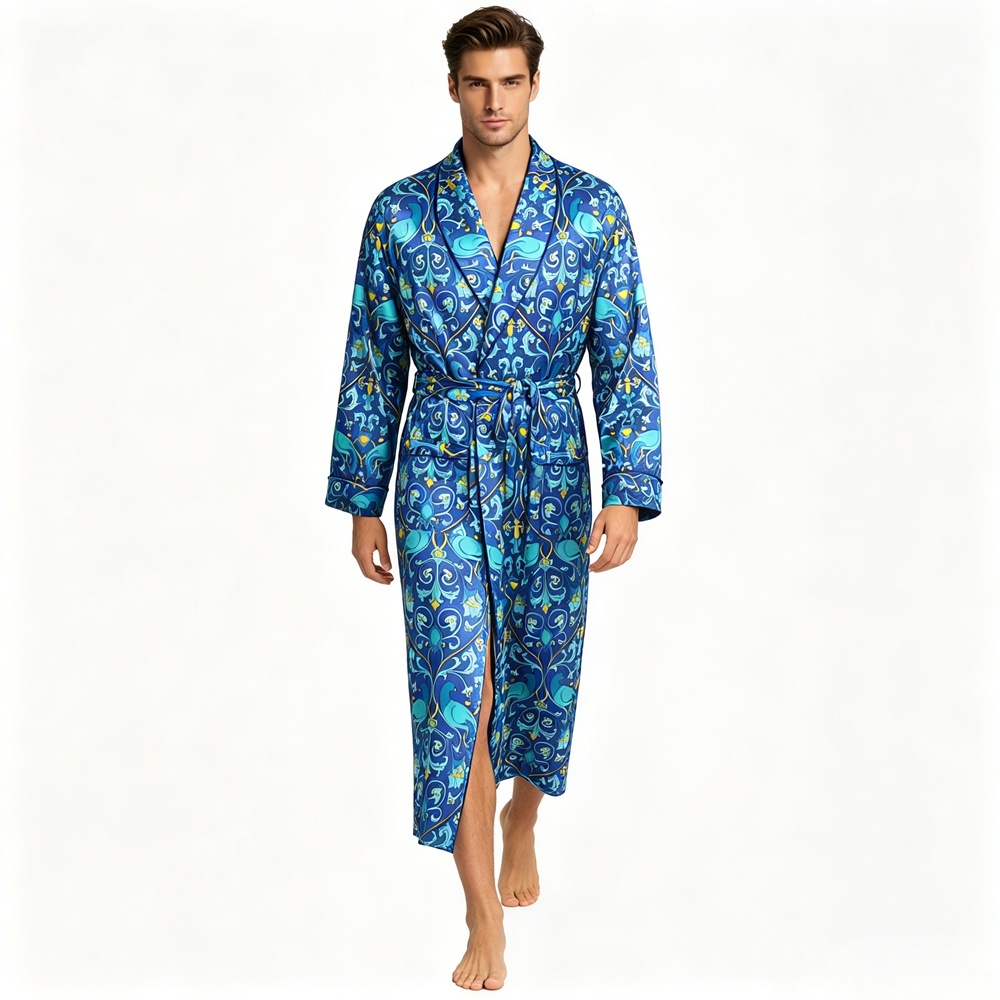 Men's Vintage Silk Robe