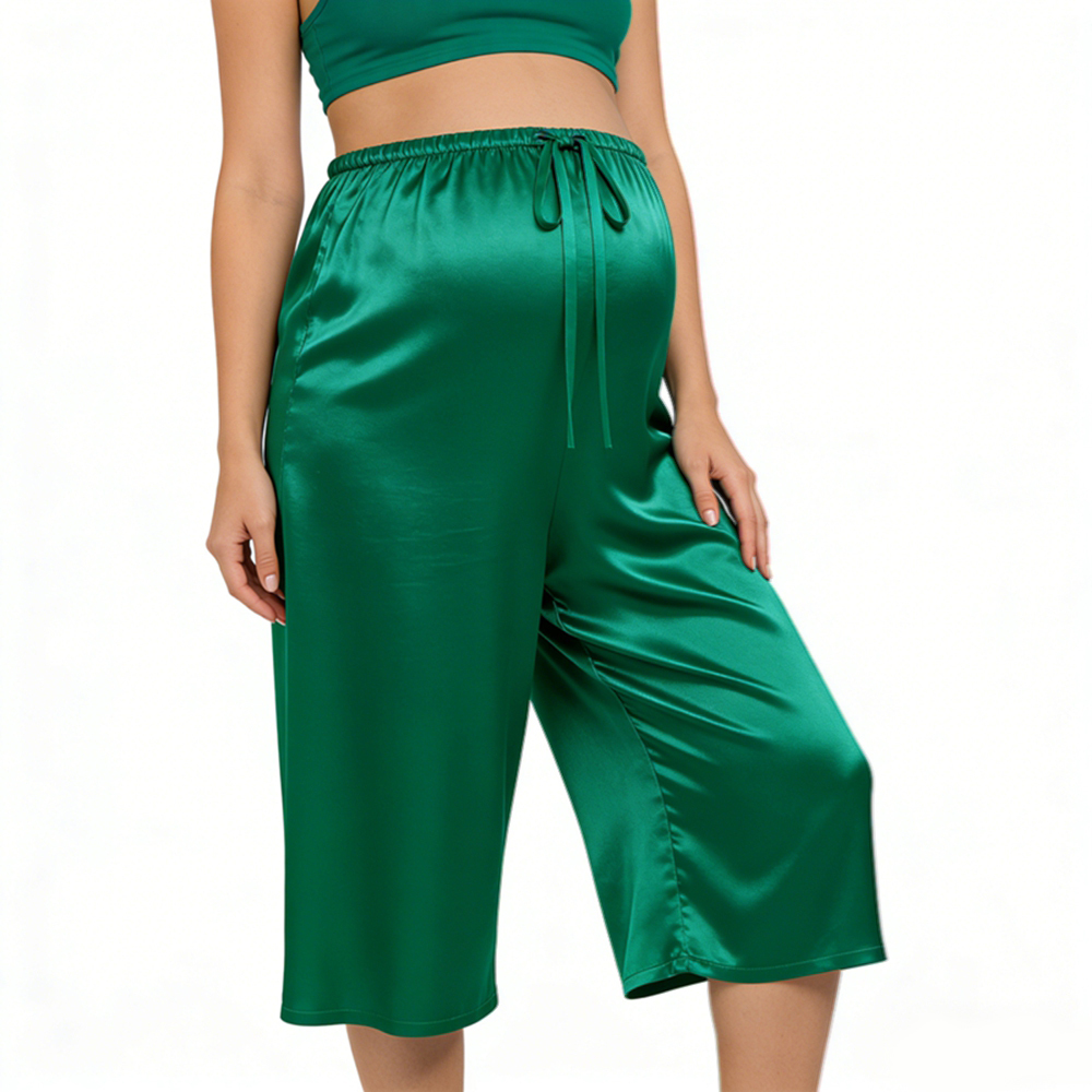 Maternity Silk Capri Pants
