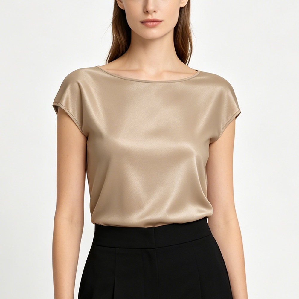 Silk Drop Shoulder T Shirt