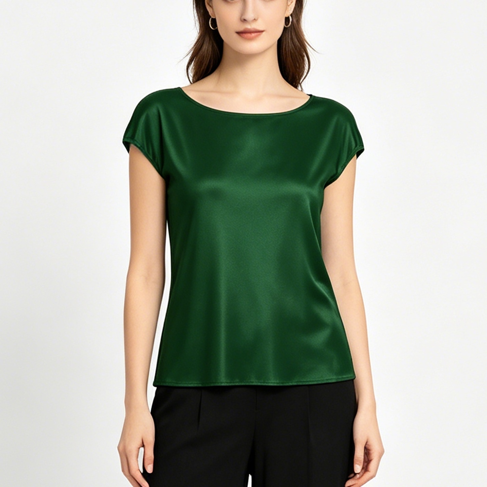 Silk Drop Shoulder T Shirt