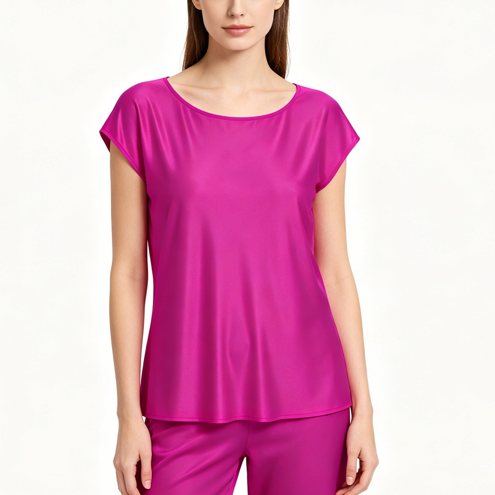 Silk Drop Shoulder T Shirt