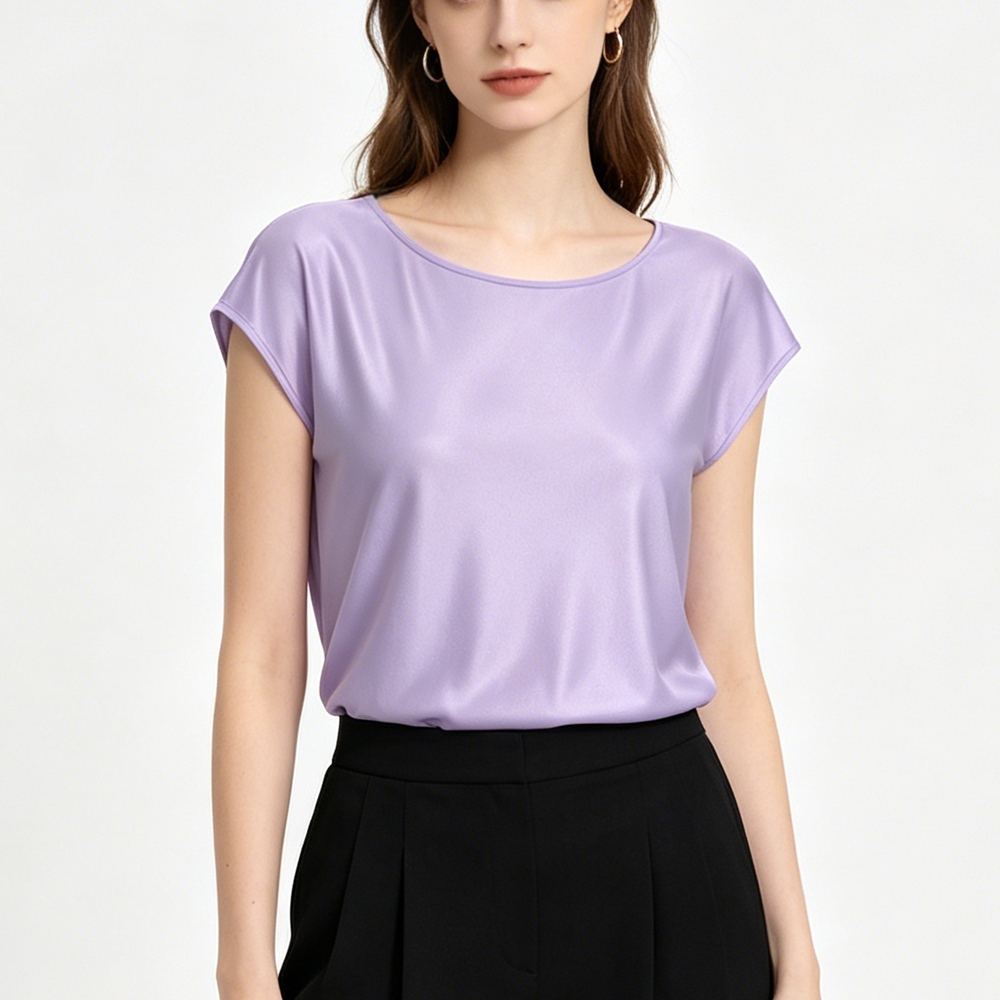 Silk Drop Shoulder T Shirt